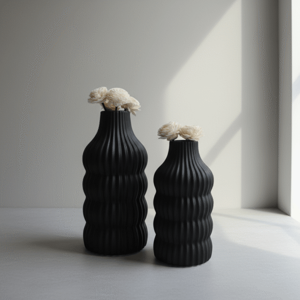 cylinder ceramic vase white and black by Mint LB