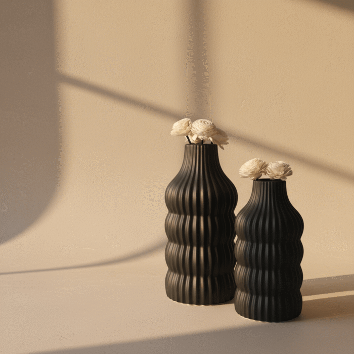 Cylinder Ceramic Vase – Black – Mint LB Zahle (3)