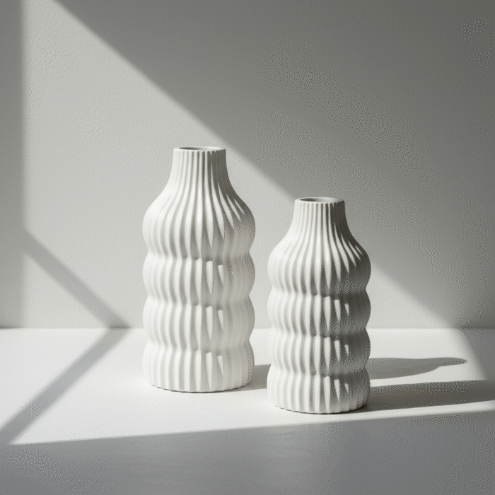 Cylinder Ceramic Vase – White – Mint LB Zahle (1)