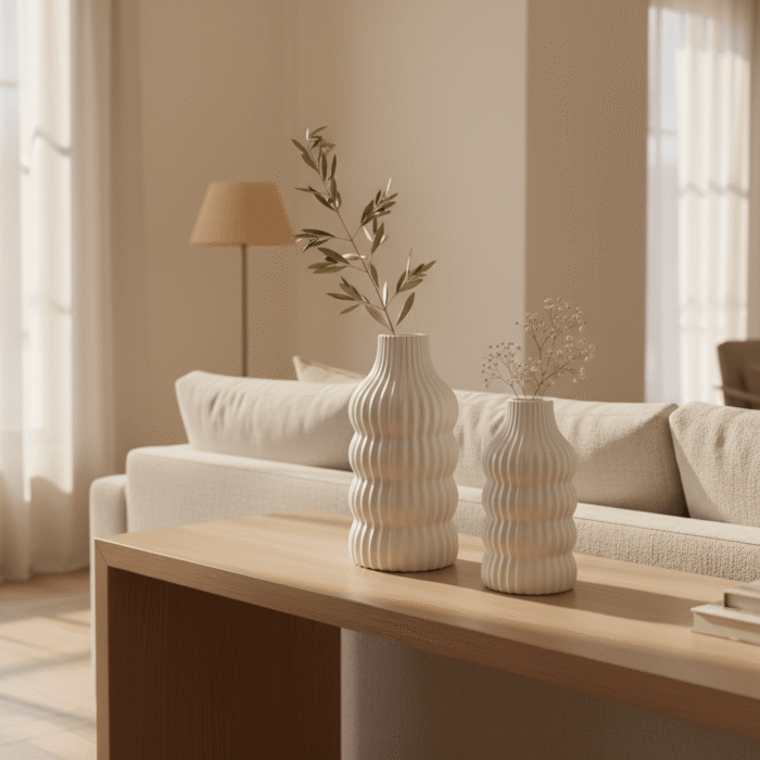 Cylinder Ceramic Vase – White – Mint LB Zahle (4)