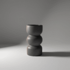 Grey Sculpted Ceramic Vase – Mint LB (2)