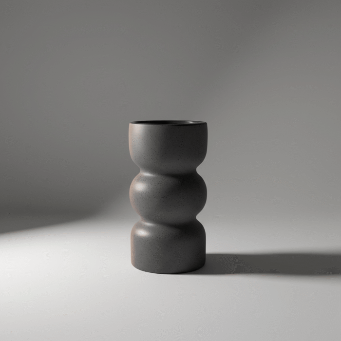 Grey Sculpted Ceramic Vase – Mint LB (2)