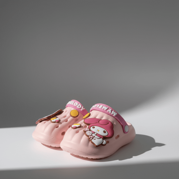 Premium pink My Melody kids clogs with lively character accents, soft pastel pink tone and playful details, available at Mint LB Zahle Lebanon