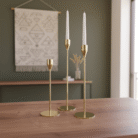 Modern Tall Metal Candle Holder – White, Gold, or Black (12)