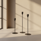 Modern Tall Metal Candle Holder – White, Gold, or Black (3)