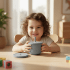 Mint LB Silicone Training Cup with Lid – Gray 4