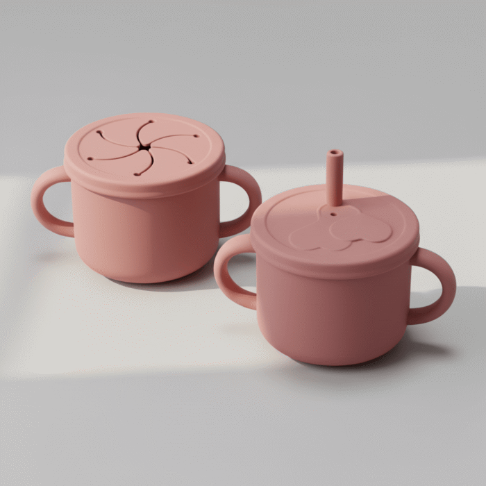 Mint LB Silicone Training Cup with Lid – Red 2