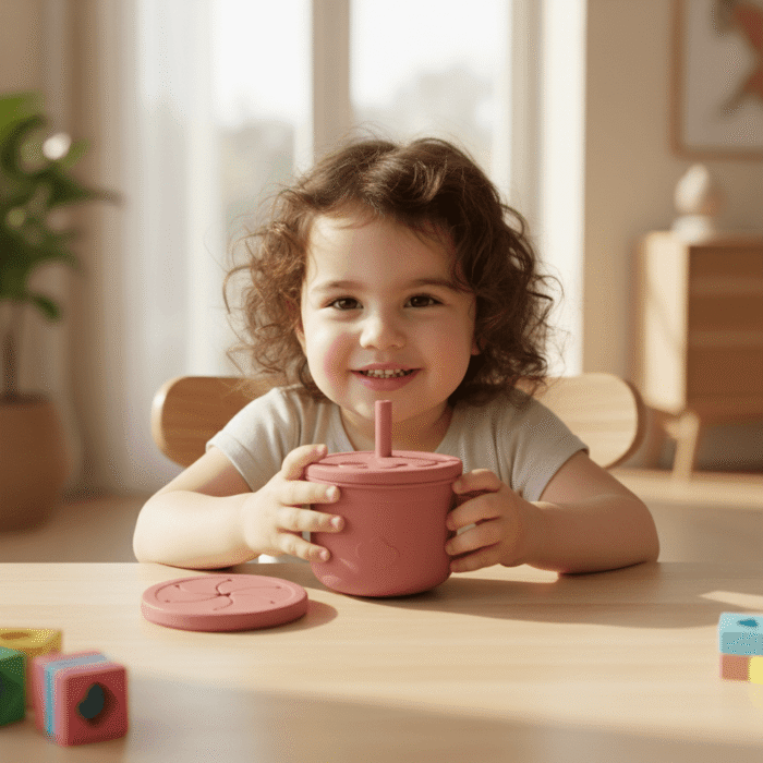 Mint LB Silicone Training Cup with Lid – Red 4