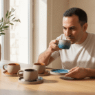 2-Piece Ceramic Coffee Cup & Saucer Set – Modern Matte Design (2)