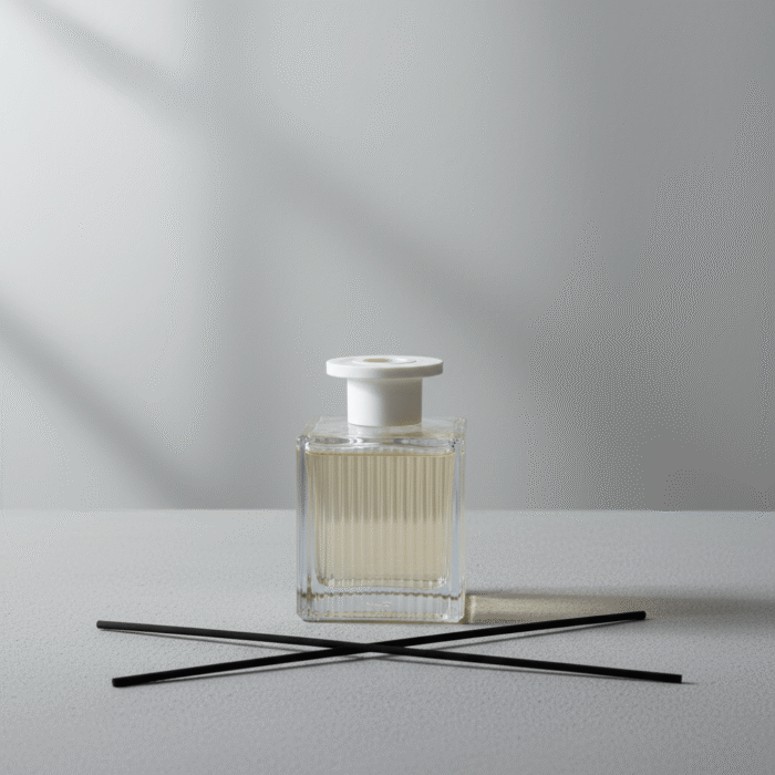 Elegant Ribbed Glass Home Fragrance Diffuser – Yellow (2)