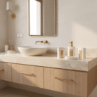 4-Piece Ceramic Bathroom Accessory Set with Bamboo Detail (4)