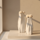 Ceramic Bohemian White Vase – Mint LB (2)
