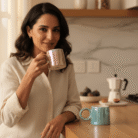 Ceramic Mini Mug With Colorful Ring Handle (3)