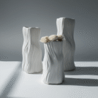 Ceramic Wavy White Vase – Mint LB (4)
