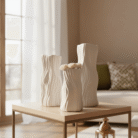 Ceramic Wavy White Vase – Mint LB (6)