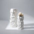 Ceramic Wrinkles White Vase – Mint LB (2)