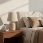 Cozy Modern Linen Table Lamp - 1-Light Accent (3)