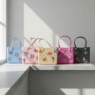 Crocs-Style Tote Bag with Charms – 5 Colors
