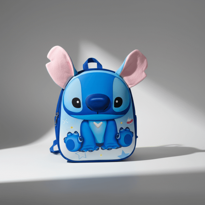 Cute Blue Character Kids Backpack (2)