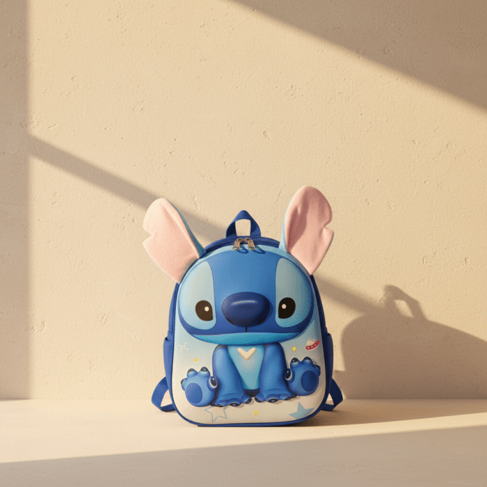 Cute Blue Character Kids Backpack (3)