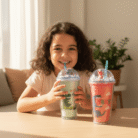 Dino Double-Layer Water Cup with Dome Lid & Straw (2)