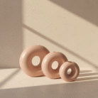 Donut Ceramic Vase Round Hollow Modern Decor – Pink – Mint LB Zahle (3)