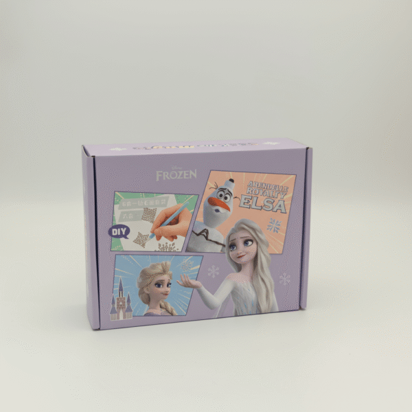 Frozen diamond painting kit in lavender box with Elsa and Olaf design, DIY craft activity for kids, available at Mint LB Zahle Lebanon