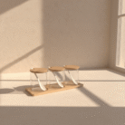 Glass Spice Jar Set with Wooden Lids and Spoons (3)