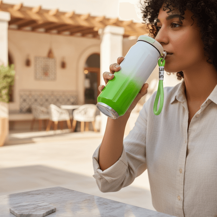 Gradient Travel Water Bottle with Lock Lid and Wrist Strap (18)