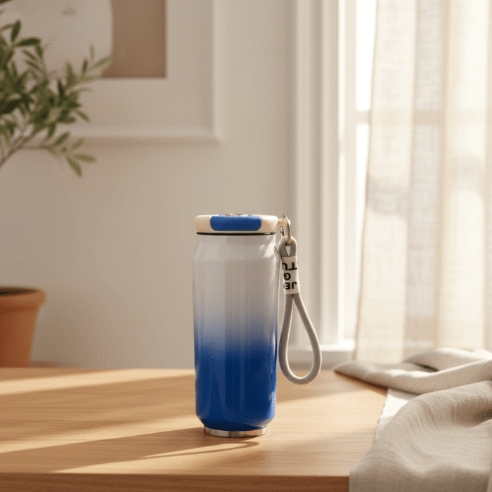 Gradient Travel Water Bottle with Lock Lid and Wrist Strap (7)