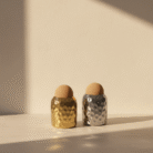 Hammered Metal Storage Jar with Cork Lid (Gold or Silver) (4)