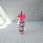 Hello Kitty Diamond-Texture Water Cup with Straw (12)