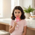 Hello Kitty Diamond-Texture Water Cup with Straw (14)