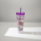 Hello Kitty Diamond-Texture Water Cup with Straw (16)