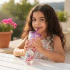 Hello Kitty Diamond-Texture Water Cup with Straw (19)