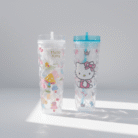 Hello Kitty Diamond-Texture Water Cup with Straw (2)