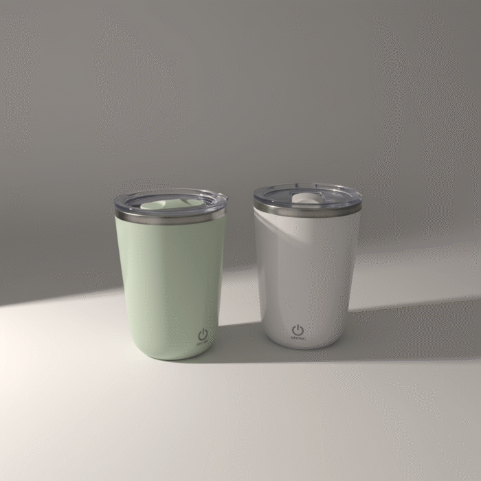 Insulated Mixing Mug with Clear Lid (2)