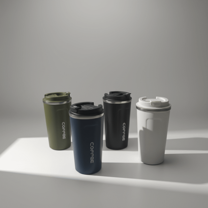 Insulated Travel Coffee Cup with Flip Lid (2)