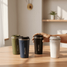 Insulated Travel Coffee Cup with Flip Lid (3)