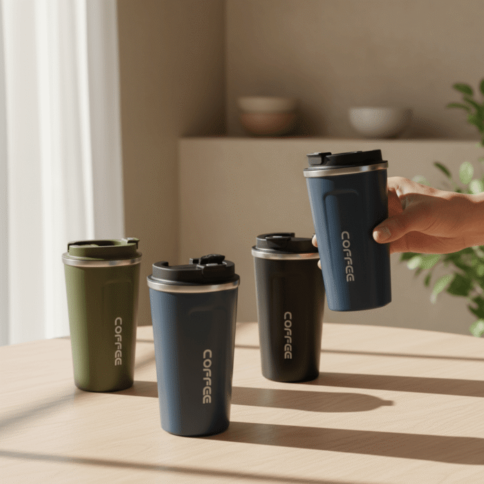 Insulated Travel Coffee Cup with Flip Lid (5)