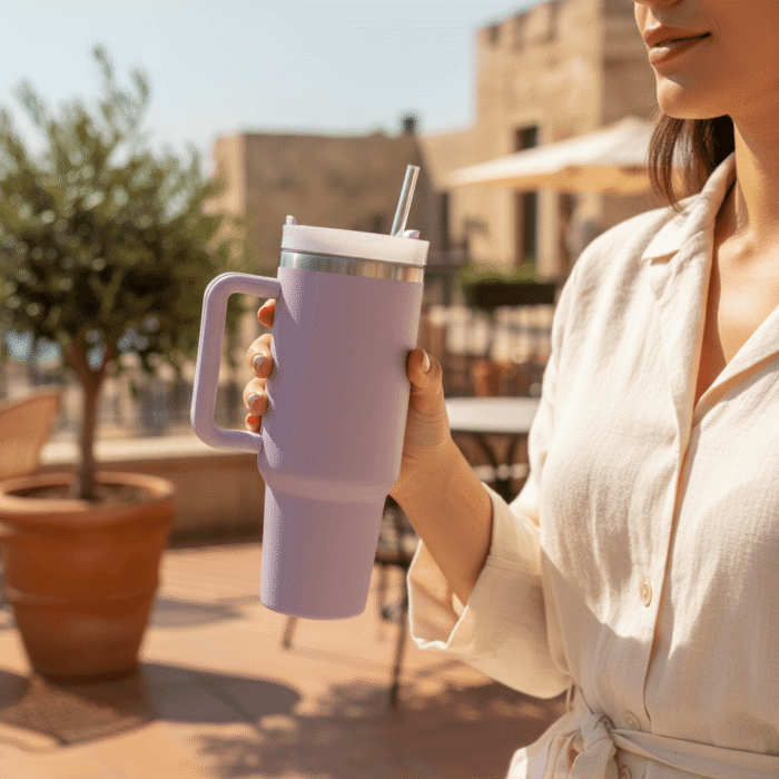 Insulated Tumbler with Handle and Straw Lid (12)