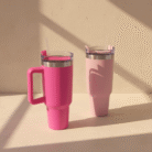 Insulated Tumbler with Handle and Straw Lid (4)