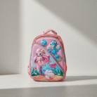 Kids 3D Character School Bag – Mermaid Design (Light Pink) (1)