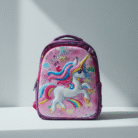 Kids 3D Character School Bag – Unicorn Design (Purple) (1)