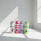Colorful kids character water bottles collection with flip-top lids and vibrant character wraps, available at Mint LB Zahle Lebanon