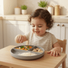 Kids Silicone Divided Plate – Red (4)