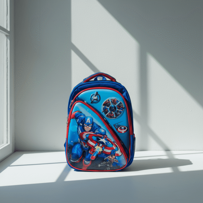 Kids Superhero School Bag – Captain America Design (1)