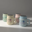 King & Queen Ceramic Mug With Lid (2)