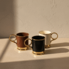 Luxury Ceramic Mug with Gold Accents – Premium Handle & Base (3)