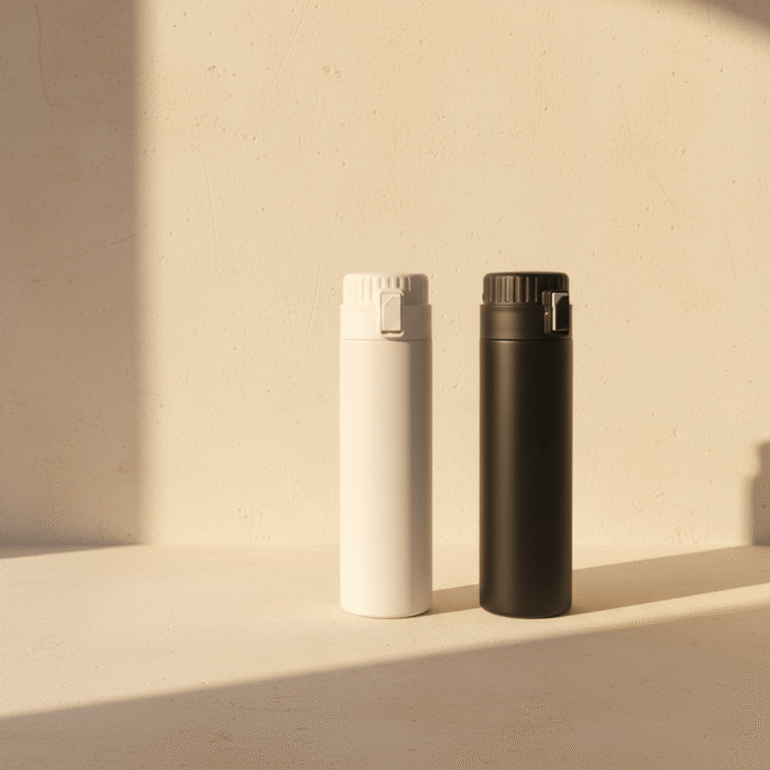 Minimal Stainless Steel Water Bottle with Locking Lid (4)